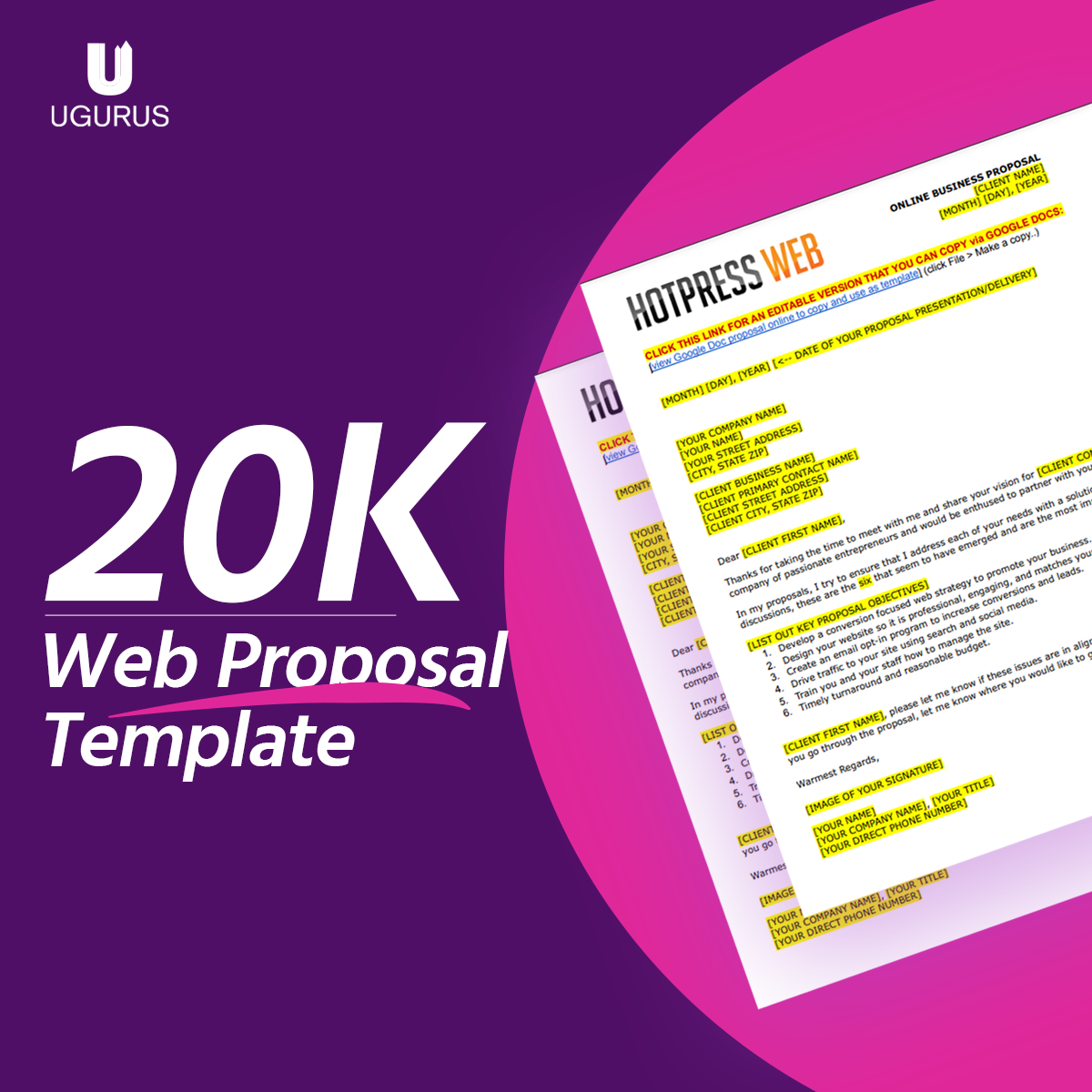 20k UGURUS Web Proposal Template